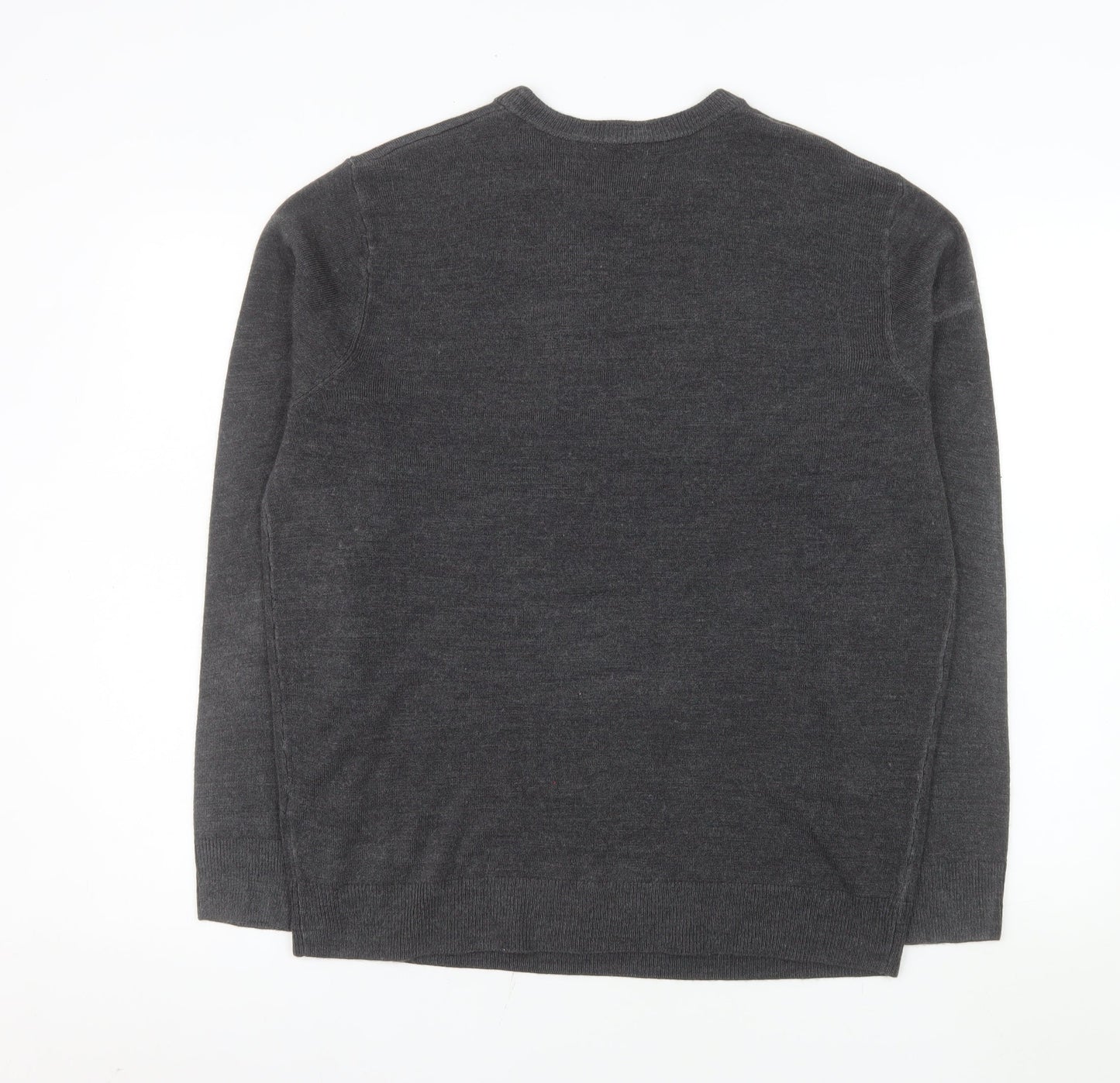 Mens UK Size L Easy Grey Pullover Jumper