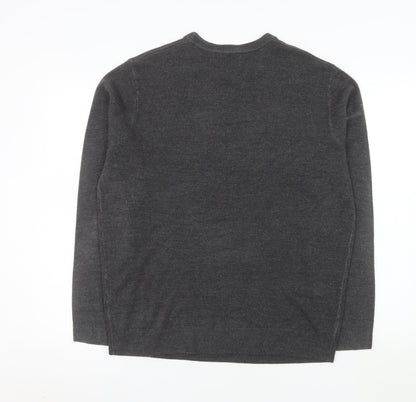Mens UK Size L Easy Grey Pullover Jumper