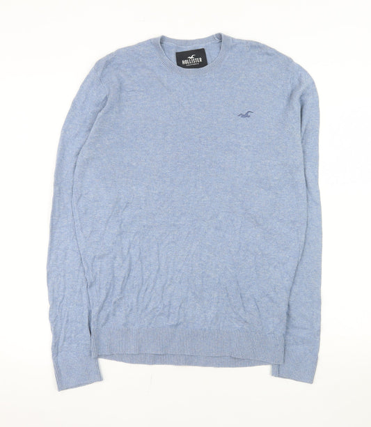 Mens UK Size L Hollister Blue Pullover Jumper