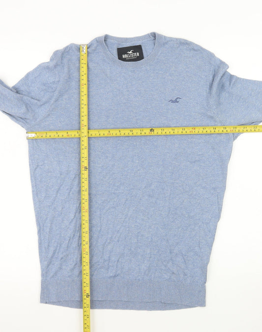 Mens UK Size L Hollister Blue Pullover Jumper