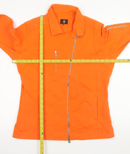 Womens UK Size 14 Bogner Orange Biker Coat