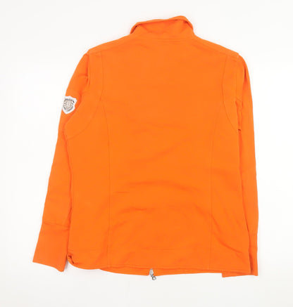 Womens UK Size 14 Bogner Orange Biker Coat