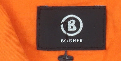 Womens UK Size 14 Bogner Orange Biker Coat