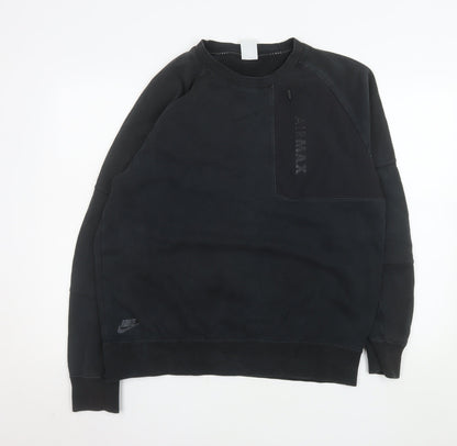 Mens UK Size L Nike Black Pullover Sweatshirt