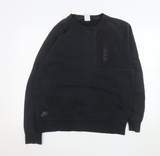 Mens UK Size L Nike Black Pullover Sweatshirt