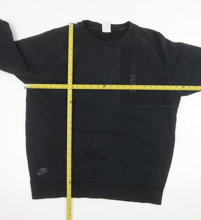 Mens UK Size L Nike Black Pullover Sweatshirt