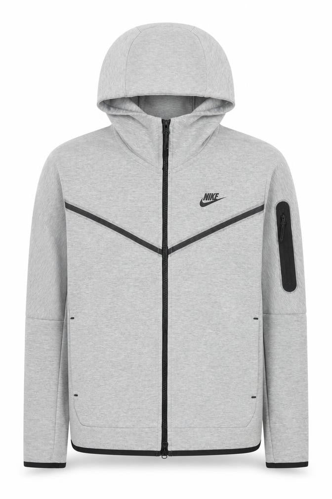 Nike Men's Grey Hooded Full Zip Sports Jacket Size S