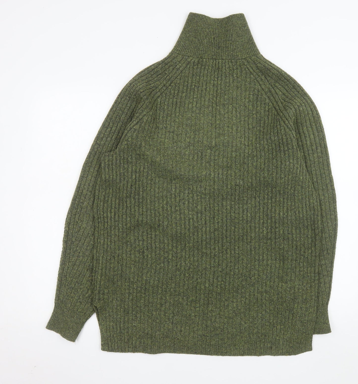 Mens UK Size M Marks and Spencer Green 1/2 Zip Sweatshirt