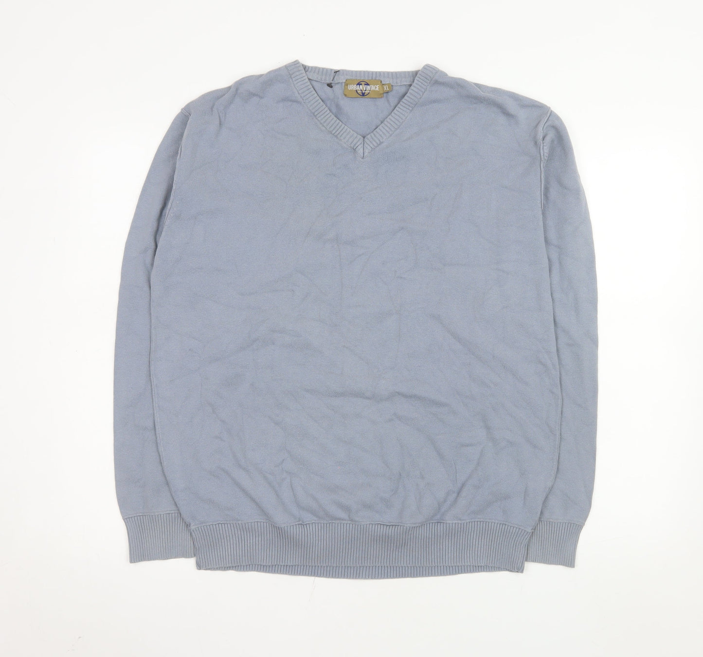 Mens UK Size XL Urban Vintage Blue Pullover Jumper
