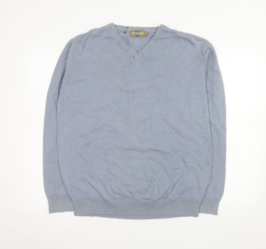 Mens UK Size XL Urban Vintage Blue Pullover Jumper