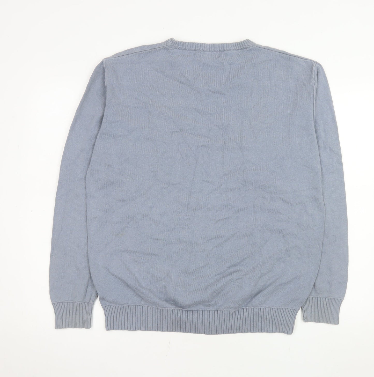 Mens UK Size XL Urban Vintage Blue Pullover Jumper