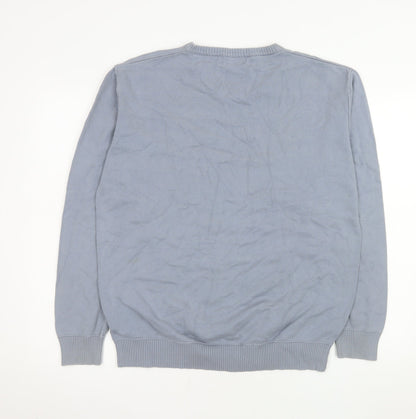 Mens UK Size XL Urban Vintage Blue Pullover Jumper