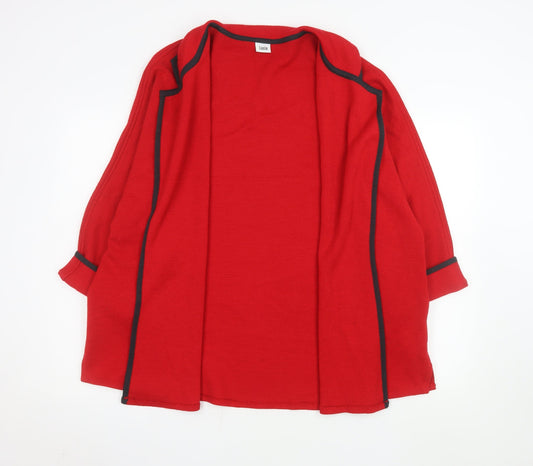 Womens UK Size 14 LUCIA Red Cardigan Jumper