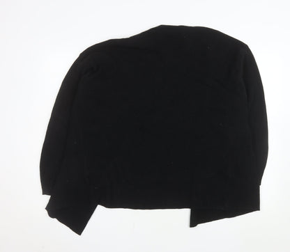 Marks and Spencer Women's Black Knit Cardigan L Relaxed Fit