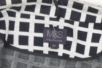 Womens UK Size 22 Marks and Spencer Plus Blue Blazer