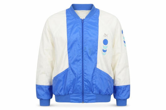 Puma Womens Blue Track Jacket Size 10 Lightweight Retro Sportswear