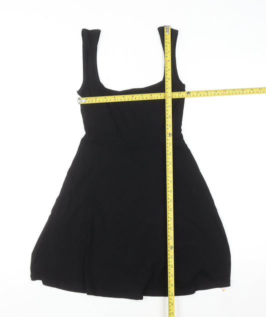 ASOS DESIGN Women's Black Scoop Neck Jersey Tank Dress Size 6