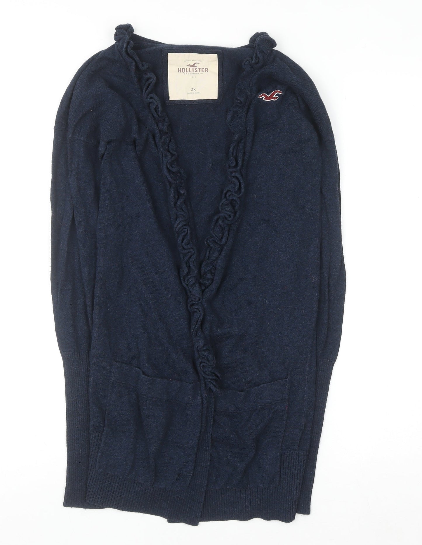 Womens UK Size XS Hollister Blue Cardigan Jumper