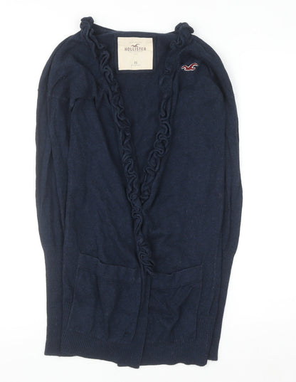 Womens UK Size XS Hollister Blue Cardigan Jumper
