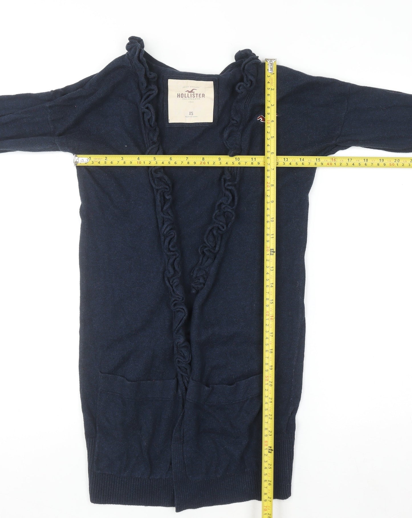 Womens UK Size XS Hollister Blue Cardigan Jumper