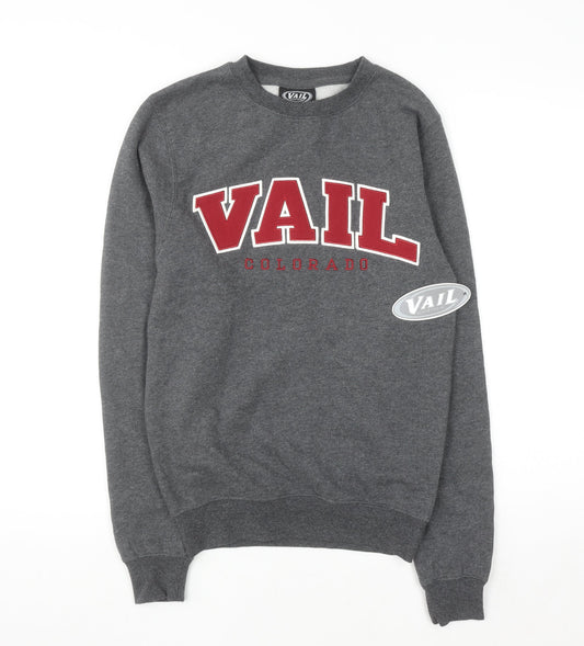 Vail Resort Wear Men's Grey Pullover Sweatshirt XS