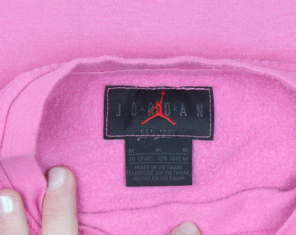 Jordan Girls Pink Crew Neck Pullover Sweatshirt 10-12 Years