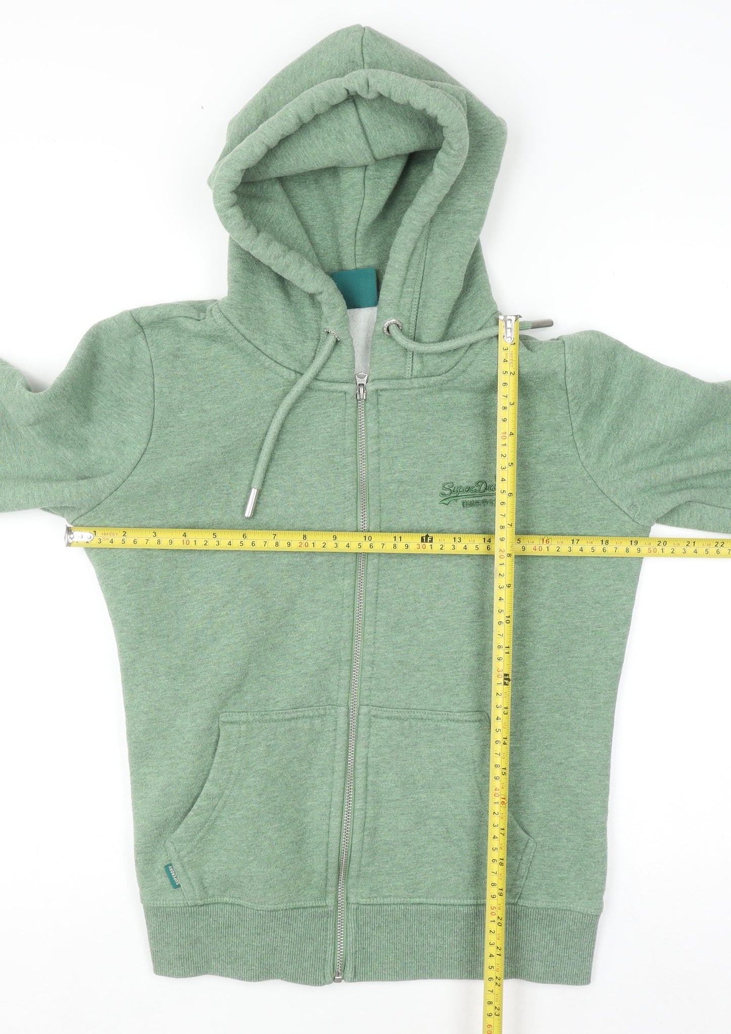Womens UK Size 12 Superdry Green Full Zip Hoodie