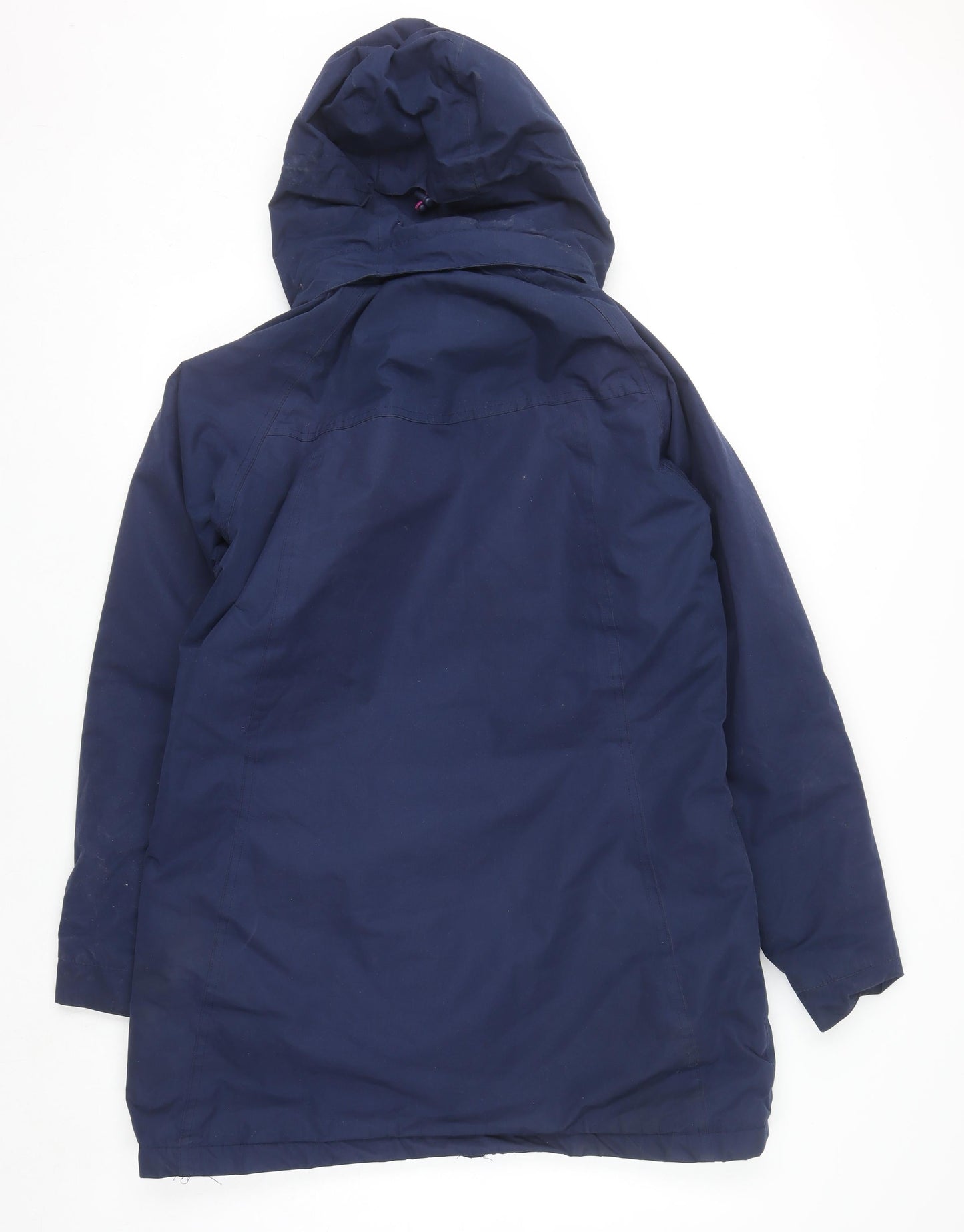 Trespass Women's Navy Waterproof Hooded Parka Coat Size 14 L
