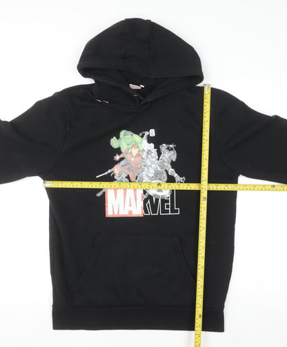 Marvel Men's Black Pullover Hoodie M Avengers Graphic Fleece