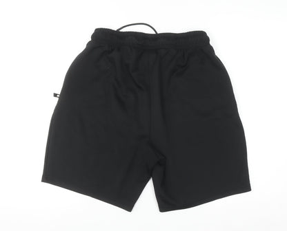 Everlast Men's Black L Sweat Shorts Elastic Waist Zip Pockets