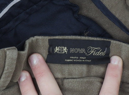 Mens UK Size L Marks and Spencer Regular Fit Chino Brown Trousers