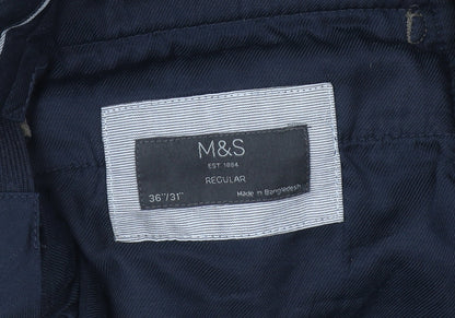 Mens UK Size L Marks and Spencer Regular Fit Chino Brown Trousers