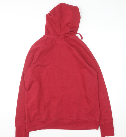 Champion Men's Red Pullover Hoodie L Logo Embroidered Sportswear