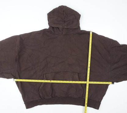 ASOS Design Women Brown 2XL Pullover Hoodie Cotton Blend