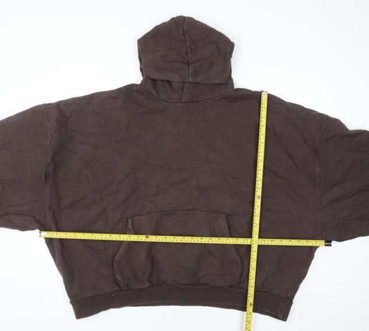 ASOS Design Women Brown 2XL Pullover Hoodie Cotton Blend