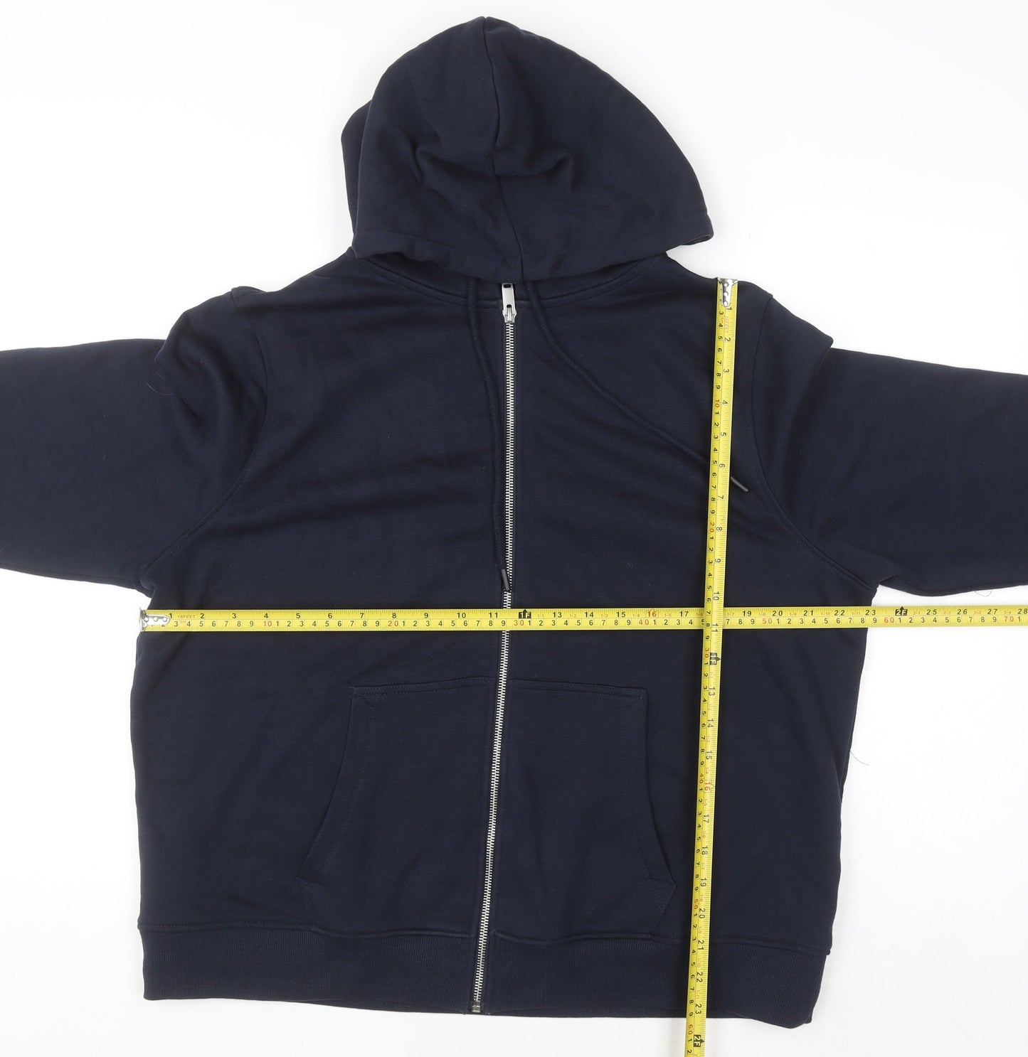 Tu Women’s Navy Full Zip Hoodie Large Cotton Blend Casual