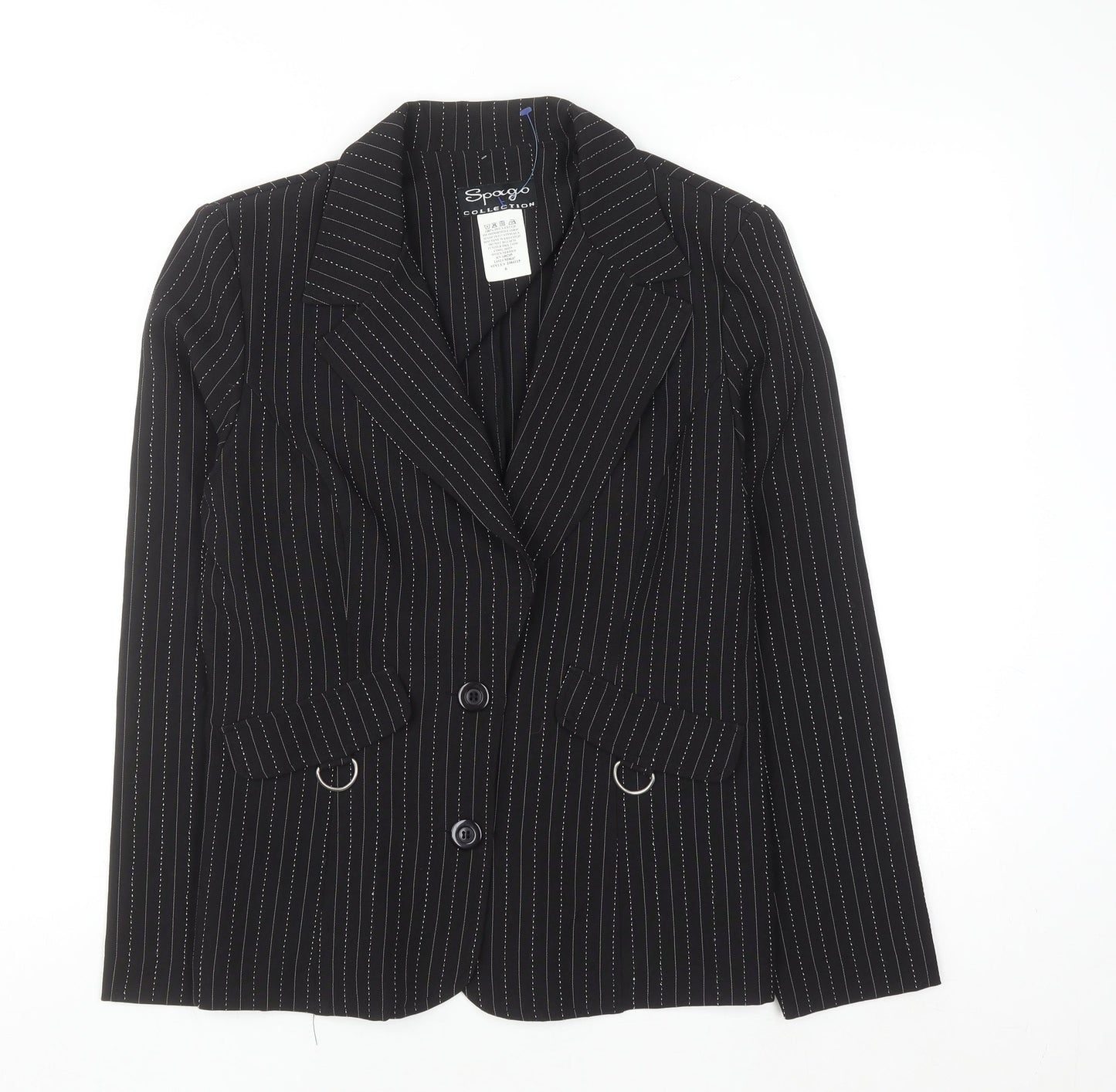 Womens UK Size 6 Spago Collection Regular Black Suit Jacket