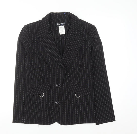 Womens UK Size 6 Spago Collection Regular Black Suit Jacket