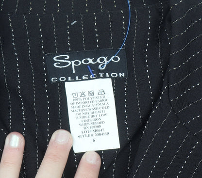 Womens UK Size 6 Spago Collection Regular Black Suit Jacket