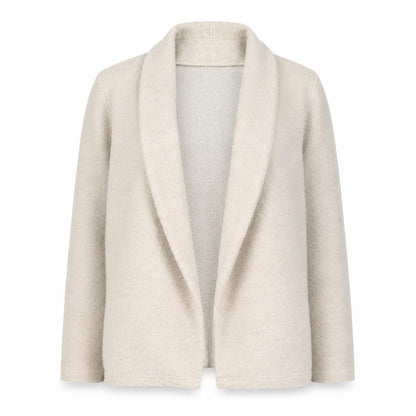 Springfield Women Beige Wool Blend Open Cardigan Size 12