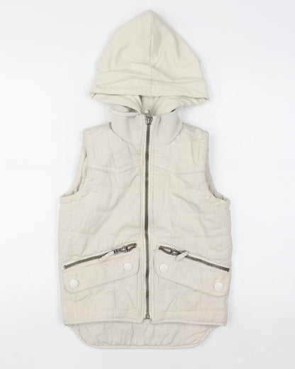 Womens UK Size XS Soul Cal Beige Bodywarmer