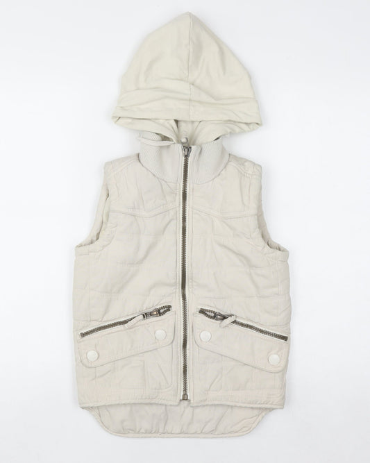 Womens UK Size XS Soul Cal Beige Bodywarmer