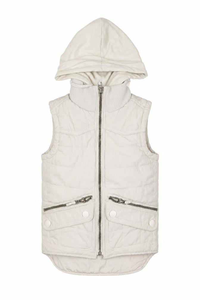 SoulCal Women's Beige Hooded Padded Waistcoat XS