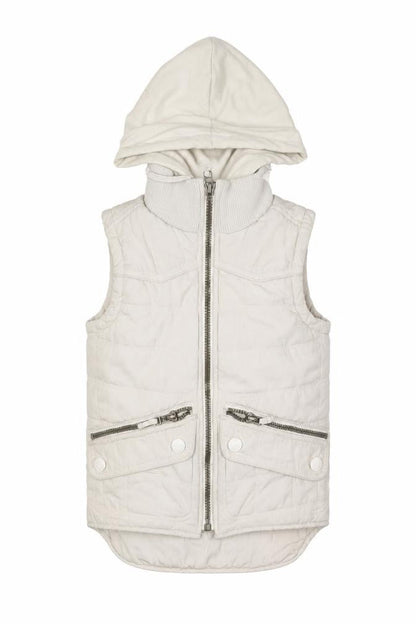 SoulCal Women's Beige Hooded Padded Waistcoat XS