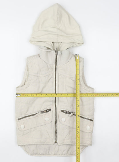 Womens UK Size XS Soul Cal Beige Bodywarmer