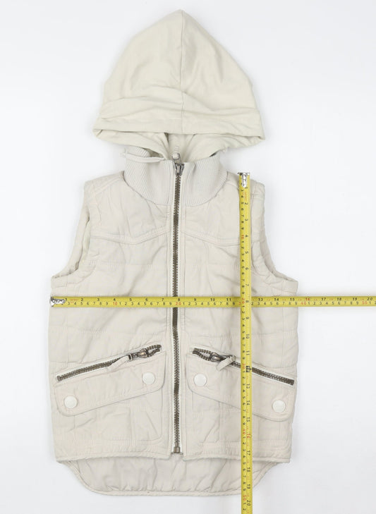 Womens UK Size XS Soul Cal Beige Bodywarmer