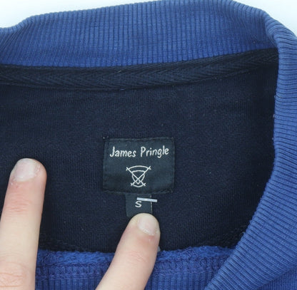 James Pringle Women's Blue Cotton Blend Pullover Sweatshirt Size S