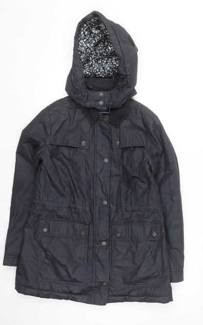 Womens UK Size 12 Maine New England Blue Parka Coat