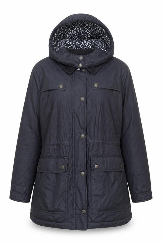 Womens UK Size 12 Maine New England Blue Parka Coat