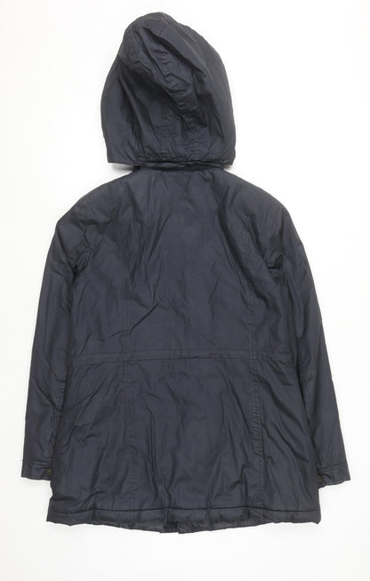 Womens UK Size 12 Maine New England Blue Parka Coat